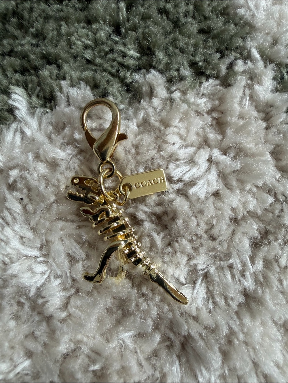 Coach 🦖 Gold T-Rex Bag Charm Clip